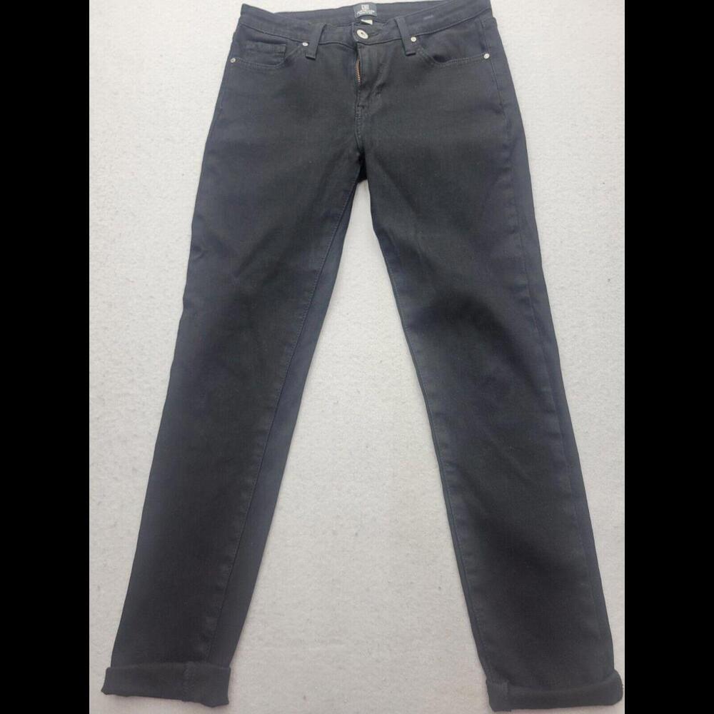 Just Black Women Jeans 27 Black Skinny Dark Wash Cotton Blend Mid USA